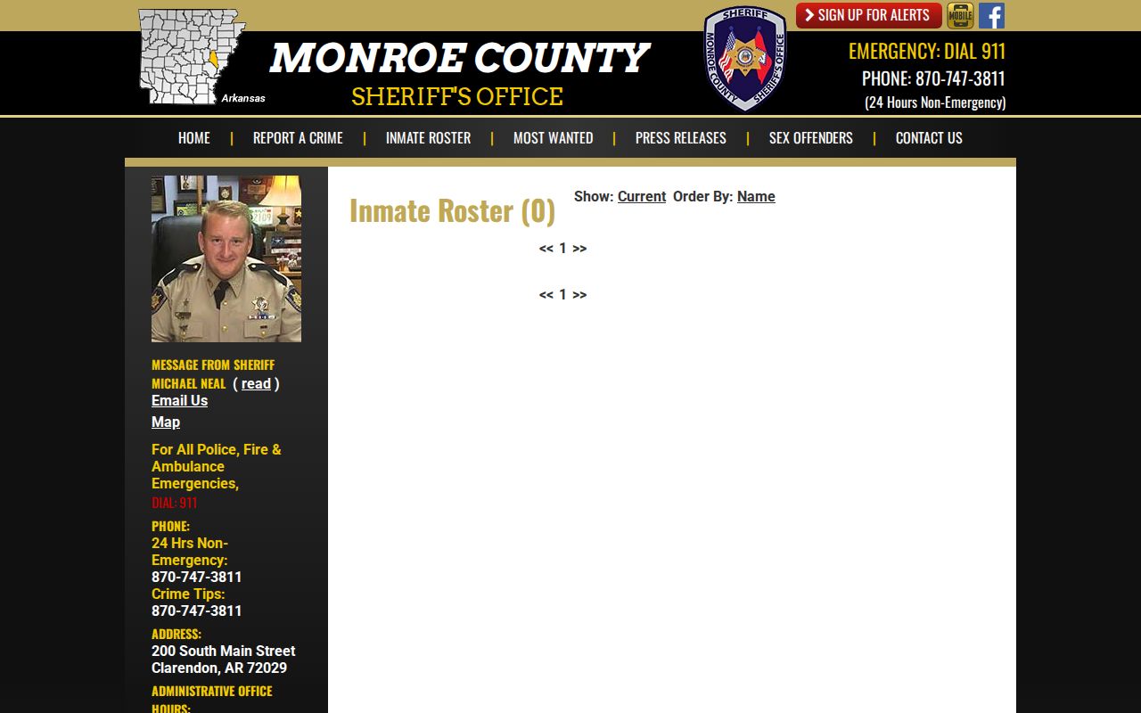 Monroe County 48-hour release view for recent county booking records